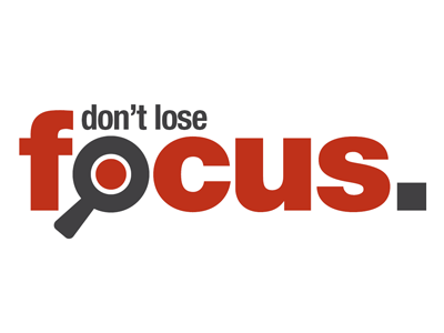 Don't lose focus. focus helvetica magnify magnifying glass type typography