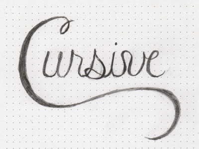 Cursive cursive hand lettering pencil swash write it down