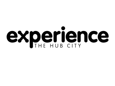 Experience The Hub City experience hagerstown hub city logo typography vag rounded