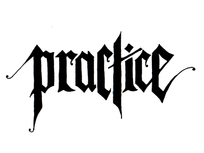 Practice: Lettering Sketch blackletter calligraphy gothic hand lettering lettering rough sketch wip