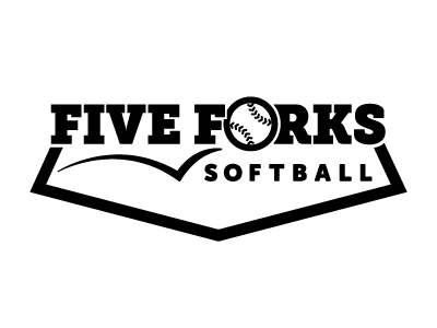 Five Forks Softball - Positive baseball home plate logo logo design soft ball softball typography