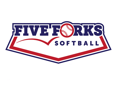 Five Forks Softball Final Logo ball baseball bases graphic design home base home plate logo logo design soft ball softball