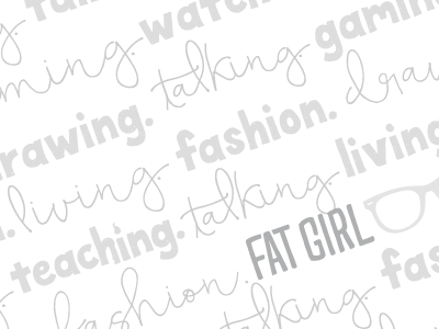 Fat Girl Seamless Pattern