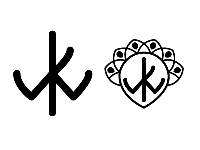 KW Monogram (Pending Approval) art deco lettermark logo monogram peacock peacock feather plume sans serif typography