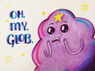 omg adventure time fan art lettering lumpy space princess