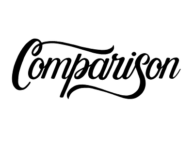 Comparison (WIP) brush lettering calligraphy handlettering lettering procreate