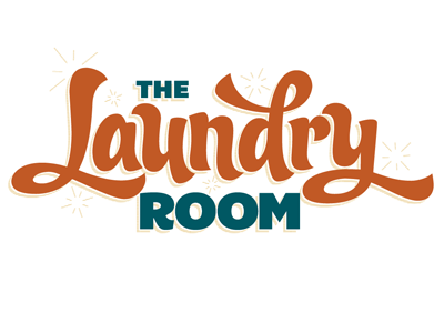 The Laundry Room - New Solution candy script identity laundromat laundry logo retro script