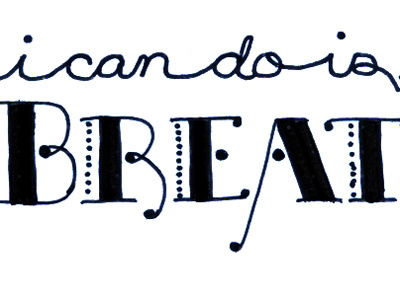 Keep Breathing calligraphy cursive didot hand lettering hand lettering ingrid michaelson script