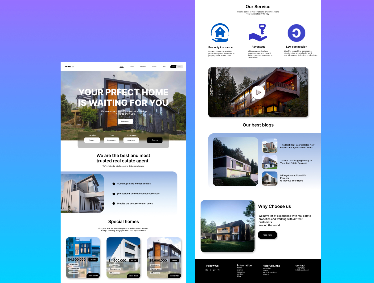 House purchase website by Epsilon Technology on Dribbble