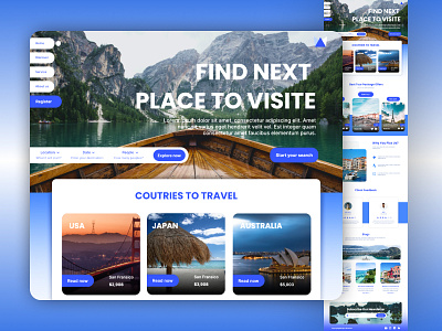 Travel Agency Landing Page 3d animation branding graphic design landingpage logo motion graphics travel ui uiux web