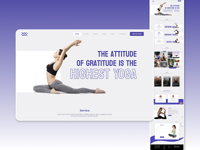 Yoga Website 3d animation branding graphic design logo motion graphics ui webpage website yoga yogaweb