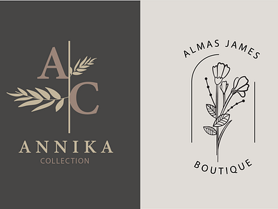 botanical boho logo design