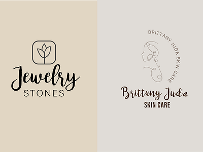 Line art botanical boho logo