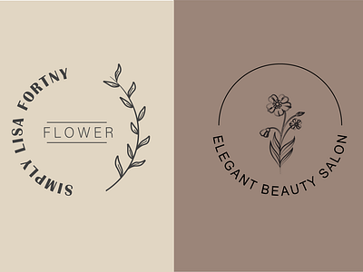 minimal hand drawn line art logo maker  botanical boho