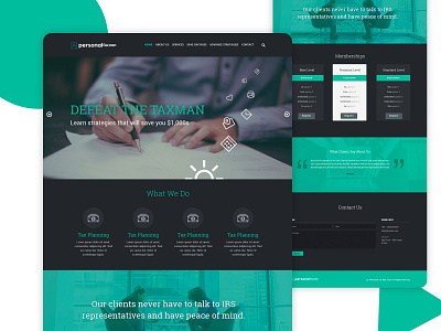 Tax Man Website Mockup