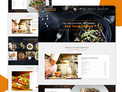 Restaurant Website Home Page UI