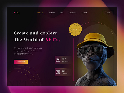 The World of NFT's app design mobiledesign ui ux uxuidesign web webdesign