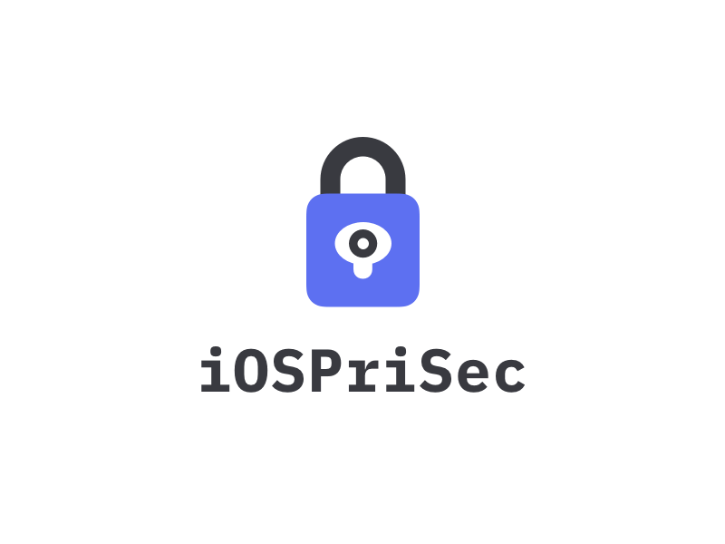 iOSPriSec — Logo branding design flat gif guide ibm plex iosprisec privacy process security tips typography