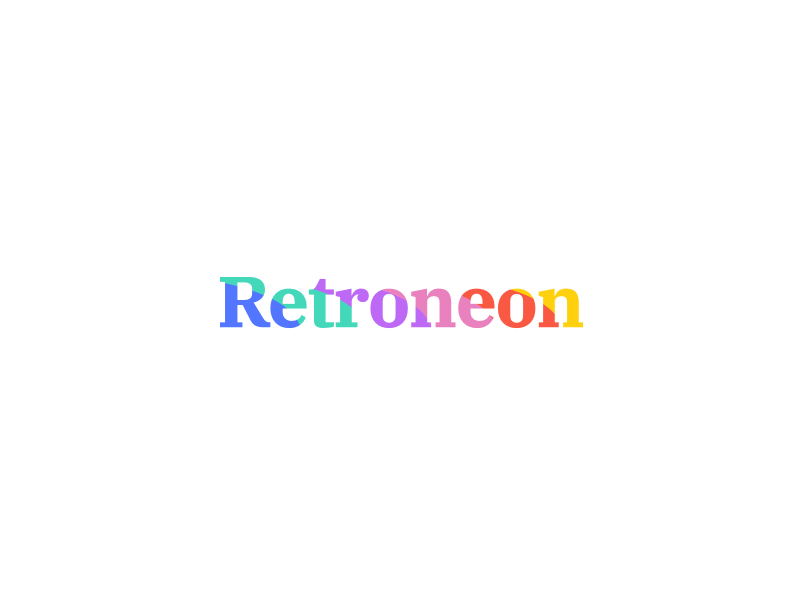 Retroneon — Color Palette branding color colour font ibm plex serif logo neon palette retroneon vibrant
