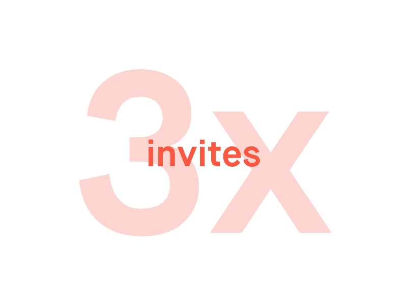 Three (3) Dribbble Invites! 3 community draft drafting dribbble invitation invite invites player three