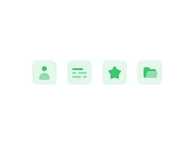 Personal Site — Green Icons about blog color folder icons logo personal project recognition vector vibrant