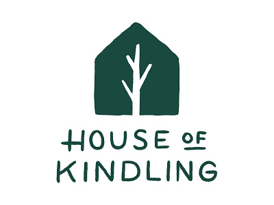 House of Kindling brand identity design illustration lettering logo logo design