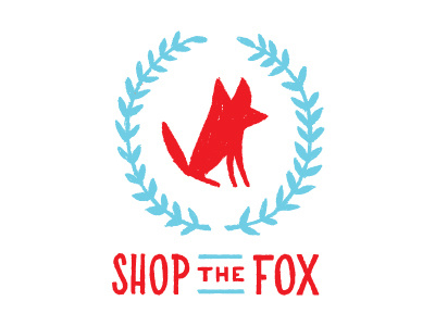 Shop the Fox fox icon laurel lettering logo