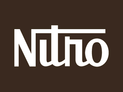 Nitro coffee cold brew lettering logo nitro cold brew retro script