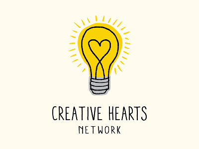 Creative Hearts Logo bulb heart light bulb non profit