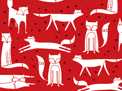 holiday invite fox holiday pattern skulk