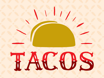 holy taco batman! folk food lettering taco