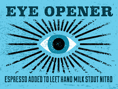 Eye Opener beer coffee espresso eye rays texture