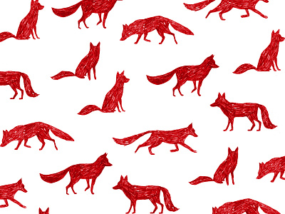 Foxes animal fox pattern