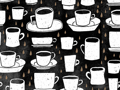 Coffee cups pattern barista cafe coffee cups drip espresso pattern