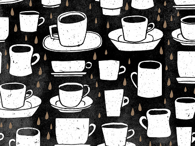 Coffee cups pattern