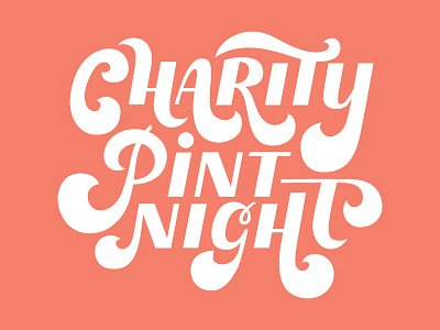 Charity Pint Night beer charity flourish lettering ornament pint