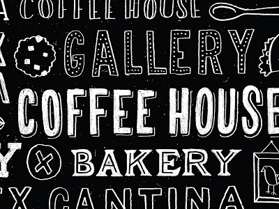 Lettering for Coffee Shop bakery chalk coffee espresso food lettering restaurant