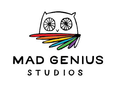 Mad Genius Logo art branding illustration logo owl