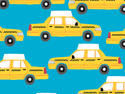 Taxi city editorial illustration pattern taxi