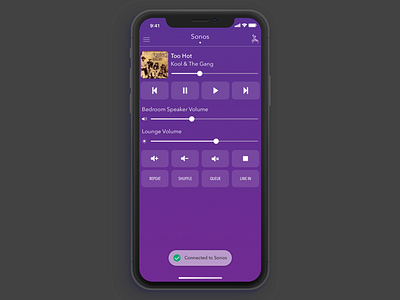 AnyMote: iPhone X connection status anymote app ios iphone x remote control sketch ui universal remote ux