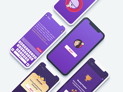 Best Brain Puzzles android app brain game illustration ios iphone x mobile puzzle riddle sketch ui ux vector