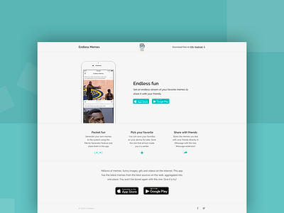 Landing page design