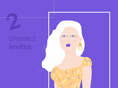 Dribbble invites giveaway adobe illustrator complementary colors dribbble best shot dribbble invites girl character giveaway illustration invitation woman illustration