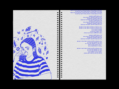Pages <<.1 beer blue drink girl girls illustraion love note notebook notes page page design page layout song text
