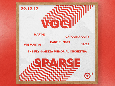 VOCI SPARSE VOL.2 _ 29.12.2017 branding cool design drawing event flyer graphic design header illustration layout logo music night poster red style white