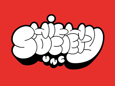High Society custom type anime brand cartoon cloud custom cute fat font funny logo roundy streetwear type typeface