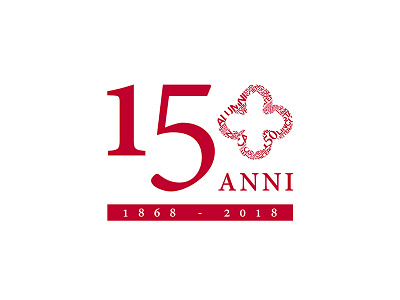 LOGO italian University celebrating 150years 150 anniversary celebrate logo university