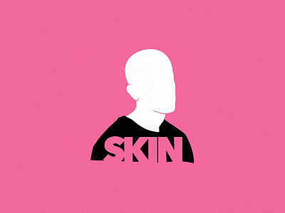 S K I N logo pink skin white