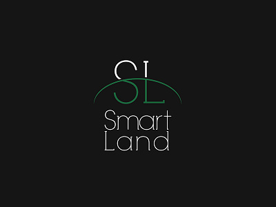 Smart Land Logo black green land logo smart society white