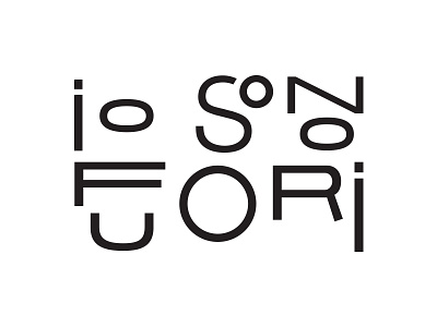 Io sono fuori LOGO brand branding crazy drawing i am icon italian logo minimal typography ui vector